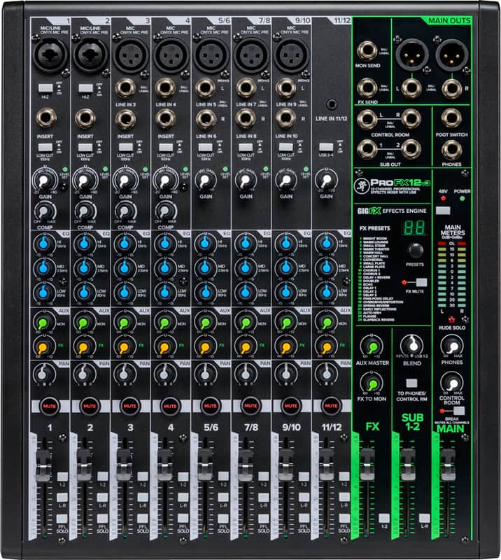 Mackie "ProFX12v3" 12-CHANNEL PROFESSIONAL ANALOG MIXER WITH USB image 1