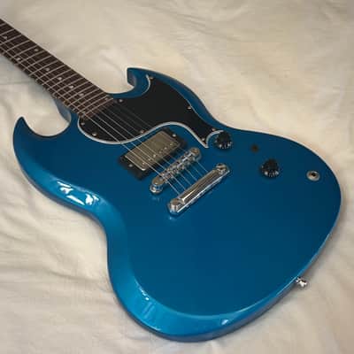 Vintage 1998 Gibson SG-X (SG Junior) - Laguna Blue Metallic Custom Color - Free Pro Setup image 4