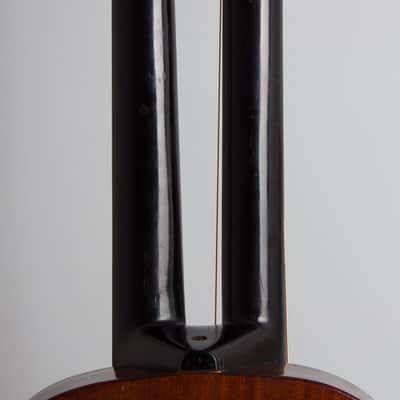 Unlabelled  13 Course Schrammel Contra Harp Guitar, c. 1950's - natural top, mahogany stained back and sides, gig bag case. image 9