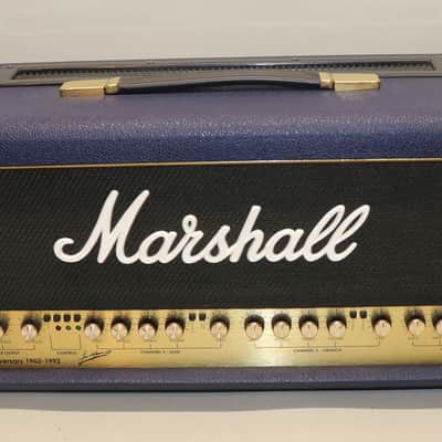 Marshall 6100 30th Anniversary 1962-1992 Blue Tolex Guitar Amp Head 3-Channel 100 Watt EL34 image 2