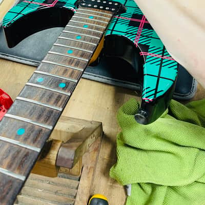 Yamaha RGZ 820 R Blues Saraceno 1993 - Watermelon Plaid Tartan finish image 11