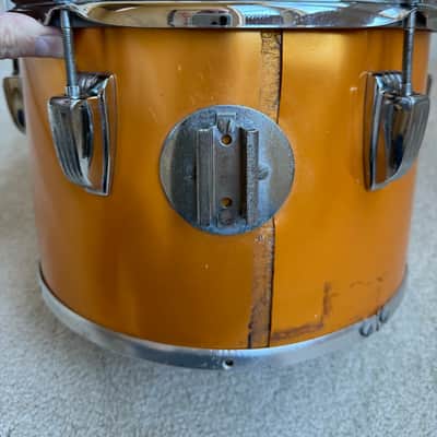 Ludwig Vintage 70s 80s Concert Tom Drum - 12” x 8” 70s - Gold Silk image 6