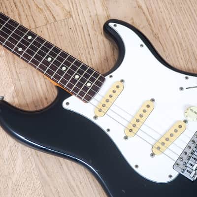 1986 Squier by Fender Stratocaster '62 Vintage Reissue Black Slab Board, Japan MIJ image 7