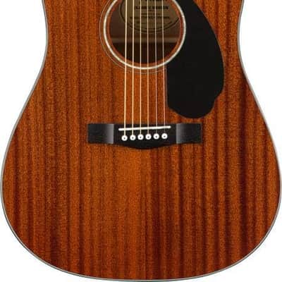 Fender CD-60SCE All-Mahogany Dreadnought Cutaway Acoustic Electric Guitar, with 2-Year Warranty, Fishman Pickup and Preamp System, Natural image 1