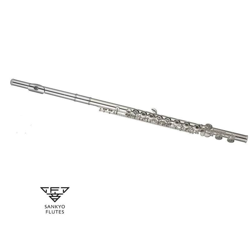 Sankyo CF201 Flûte SANKYO CF201 tête argent, clétage en ligne, plateaux creux