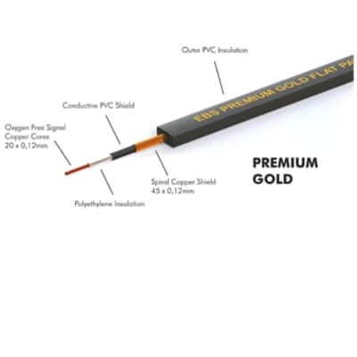 EBS PCF-PG28 Premium Gold Flat patch cable 28 cm mono angled image 8