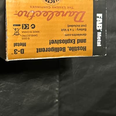 Danelectro D-3 Fab Metal Distortion Pedal N.O.S. Sealed 2000s - Black image 2