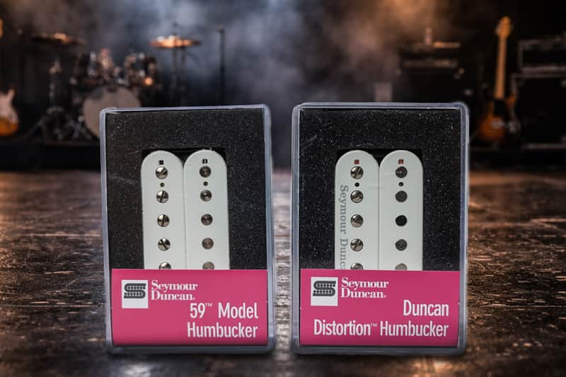 Seymour Duncan Distortion SH-6 Bridge SH-2 Jazz Neck Humbucker Pickup Set White image 1
