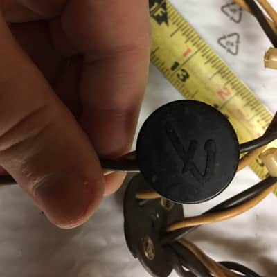 Fender 1950s  black & white Fender Speaker Cord/Cable assembly For Amp(connects to Speakers) image 1