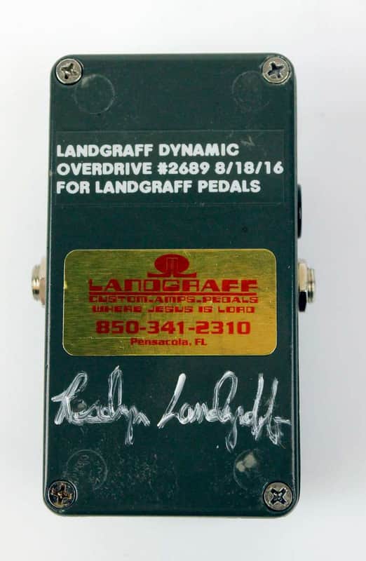 John Landgraff Dynamic Overdrive Pedal #2689, Ex, Green, Hand