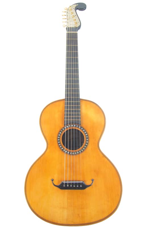 Hermann Döllinger ~1910 Johann Georg Stauffer style romantic guitar - amazing sounding early classical guitar - check video! image 1