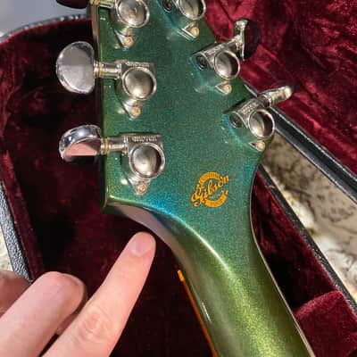 Video! 2002 Gibson '58 Flying V Mahogany Satin Metallic Blue (Aged Green) image 16