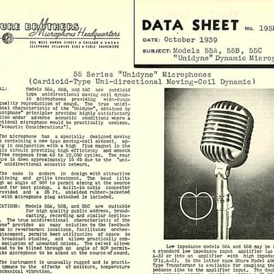 Rare Vintage 1940’s Shure Model 55C "Fat Boy” Unidyne Microphone with Atlas Stand -  “Elvis Mic” image 14