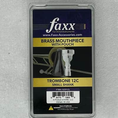 Trombone Mouthpiece Small Shank FAXX 12C with Vinyl Pouch image 2