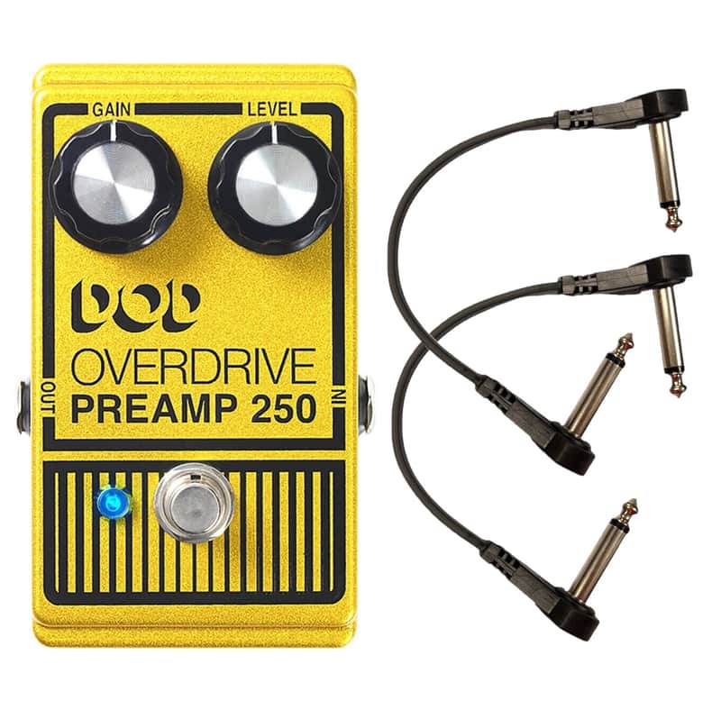 DigiTech DOD Overdrive Preamp 250 Reissue Guitar Effects Pedal W/ Two Patch Cables image 1