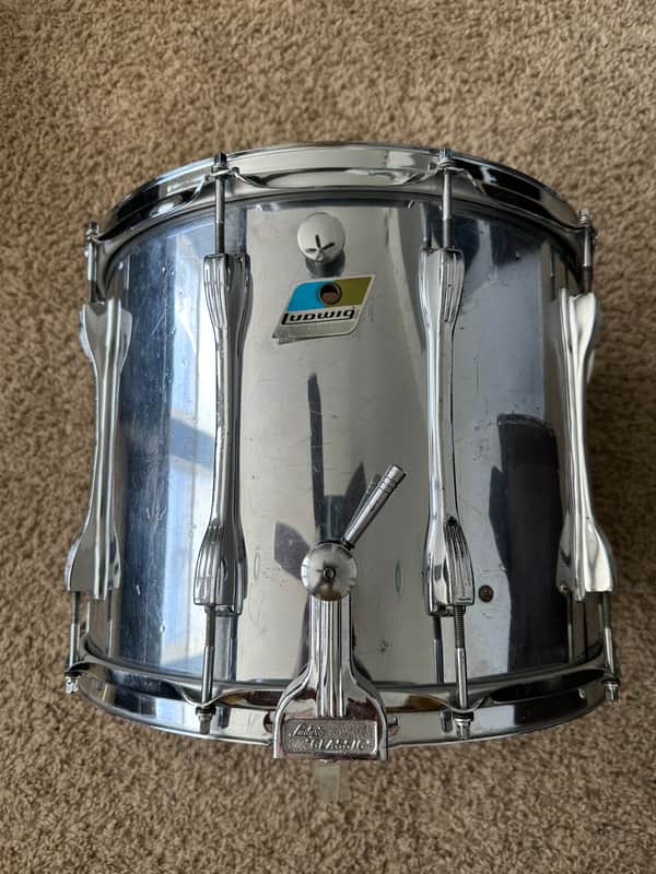 Ludwig Marching snare drum 1970's - Chrome image 1