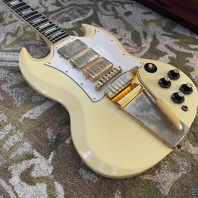 Gibson Custom Shop Jimi Hendrix Signature '67 SG Custom Reissue 2020 - 2021 - Aged Polaris White image 2