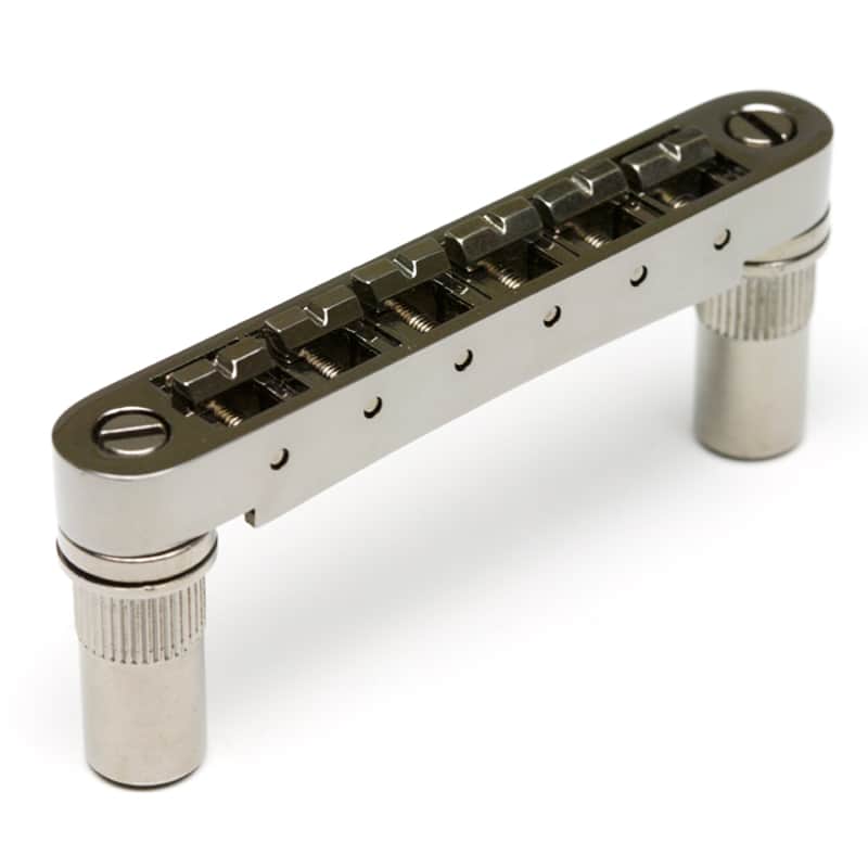 Graph Tech Resomax Nv1 6mm Tune-O-Matic Bridge W/ Resomax Saddles Black Nickel PM-8863-BN image 1