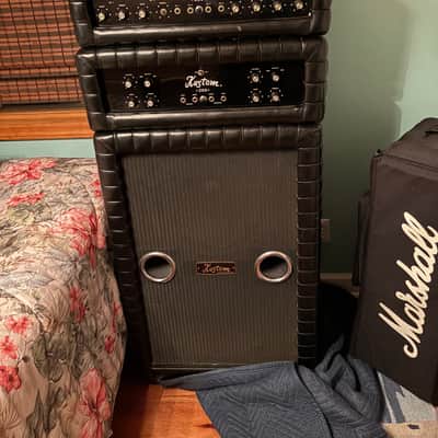 Kustom K200’s (2) piggyback on 2 x15 Cab Late 60’s- Early 70’s - Black Tuck n Roll image 4