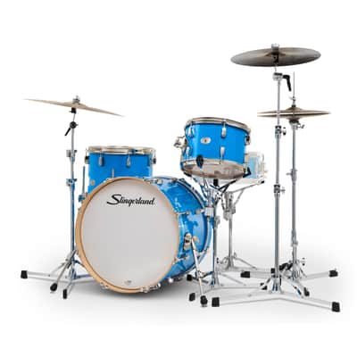 Slingerland Studio King 8x12 14x14 14x20 Lunar Blue drum kit image 4