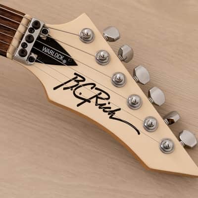 1987 BC Rich Warlock Custom NJ Series Vintage Electric Guitar White w/ Floyd Rose, Japan image 4