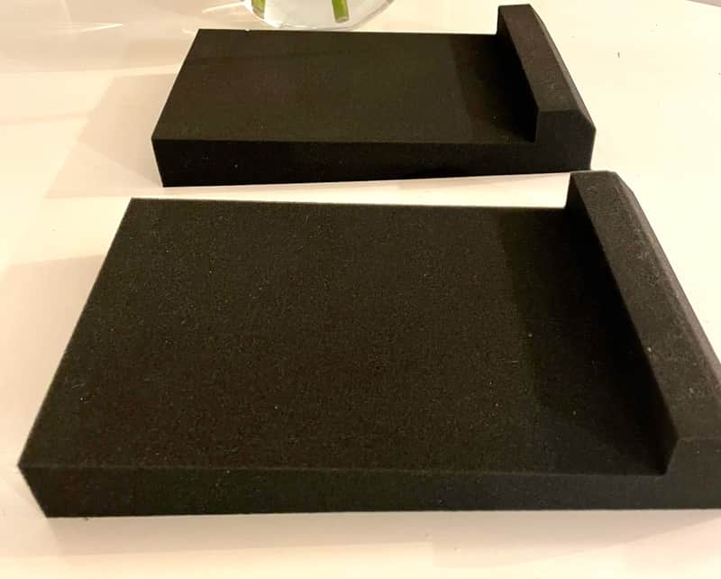 Anpro 2 Pieces Studio Monitor Acoustic Isolation Pads, Stabilizer Speaker base black image 1