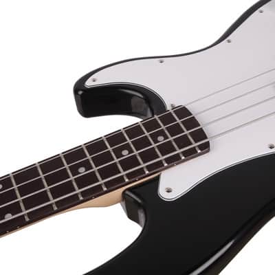 Glarry GP Electric Bass Guitar Black w/ 20W Amplifier image 4