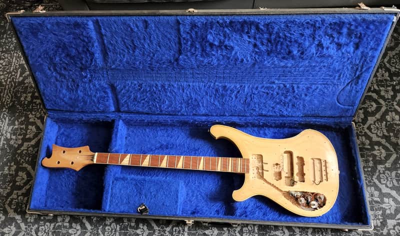 Rare 1969 LEFTY Rickenbacker 4001 Bass Original Mapleglo w/ Checkerboard Binding Restoration Project image 1