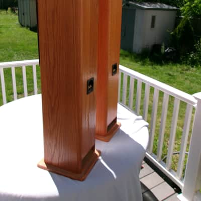Pickup Mass - Vintage Focal Tower Speakers w Custom Solid Oak Cabintets France image 6