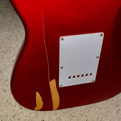 Fender Squier Affinity Stratocaster 2004 Candy Apple Red image 5