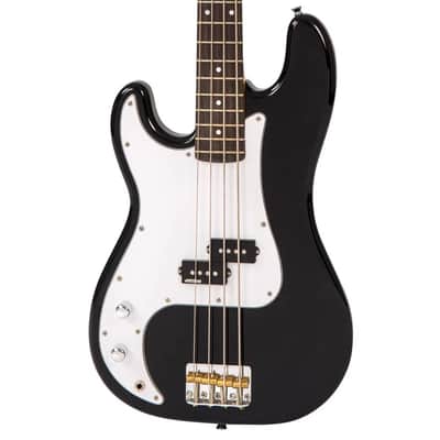 Vintage V4 Reissued Bass Left Hand - Boulevard Black LV4BB) image 3