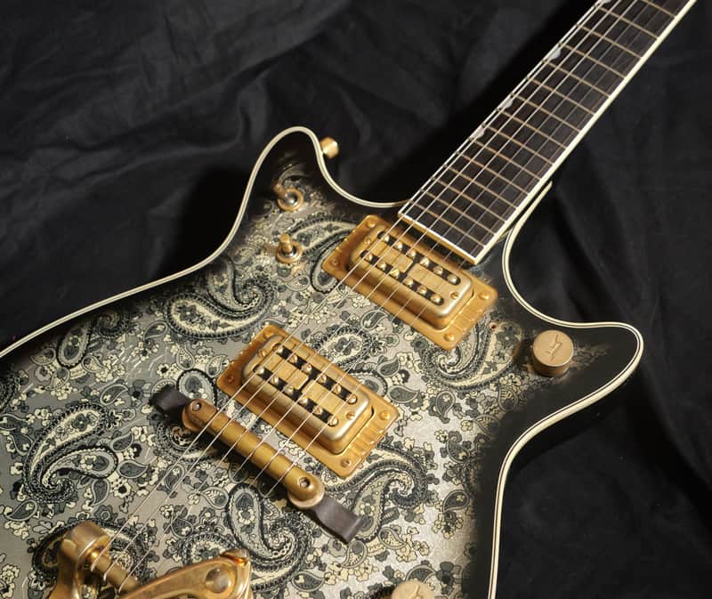 Gretsch Custom Shop Masterbuilt by Gonzalo Madrigal G6128-CS 1962 Duo Jet Black Paisley Relic image 1