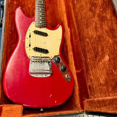 Fender Mustang Electric 1965, Red with Hardshell Case - Pre Owned image 2