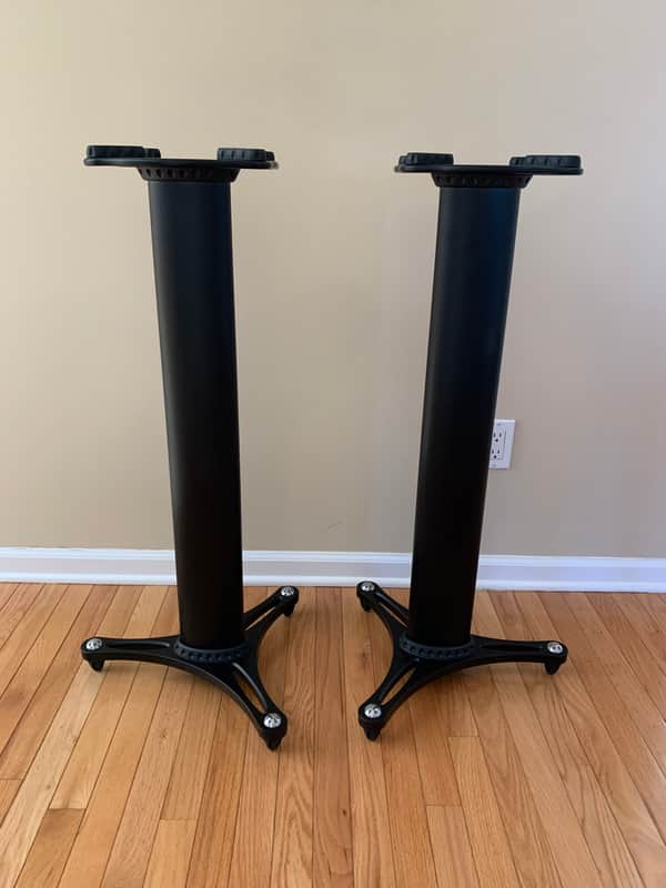 Ultimate Support MS90/45B Monitor Stands (Pair) 2010s - Black image 1