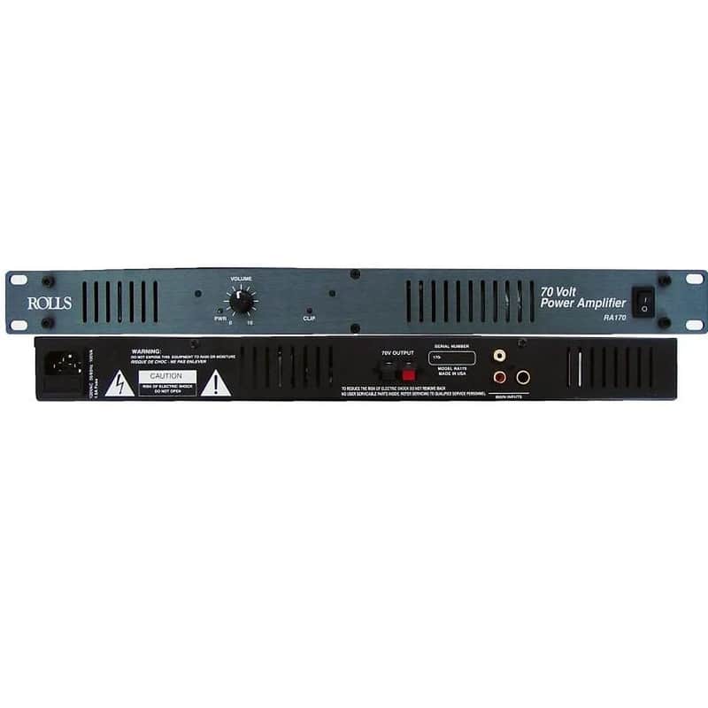 Rolls RA170 Mono Power Amplifier - 70V/70W Audio Distribution [Open-Box] -100%-MINT- image 1