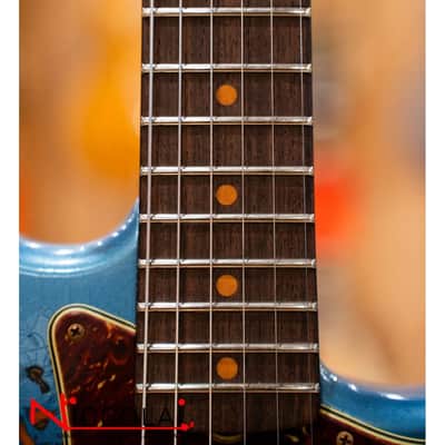Fender Custom Limited Edition Roasted '60s Stratocaster Super Heavy Relic Aged Lake Placid Blue 3 Color Sunburst image 13