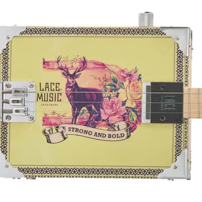 Electric Cigar Box Guitar Deer Crossing 3 String - Left Hand image 1