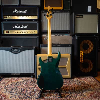 Vantage Bass PJ 330BG 1980's - Trans Green Vintage Korean made image 8
