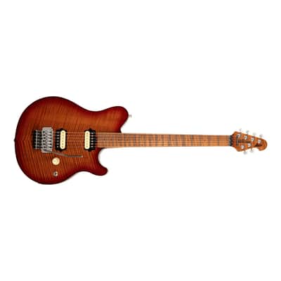 Ernie Ball Music Man Axis - 6-String Guitar - Roasted Amber Flame Gloss Finish w/Case image 12