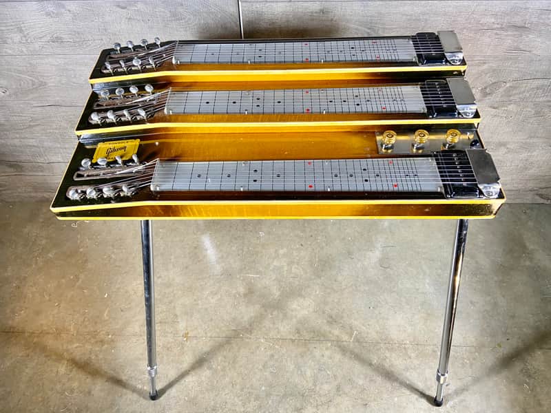 Gibson Grande Console Triple Neck Steel Sunburst 1953Rare! | Reverb