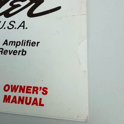 Fender 75 Lead Amplifier Owner’s Manual & Schematic Set 1981 image 4