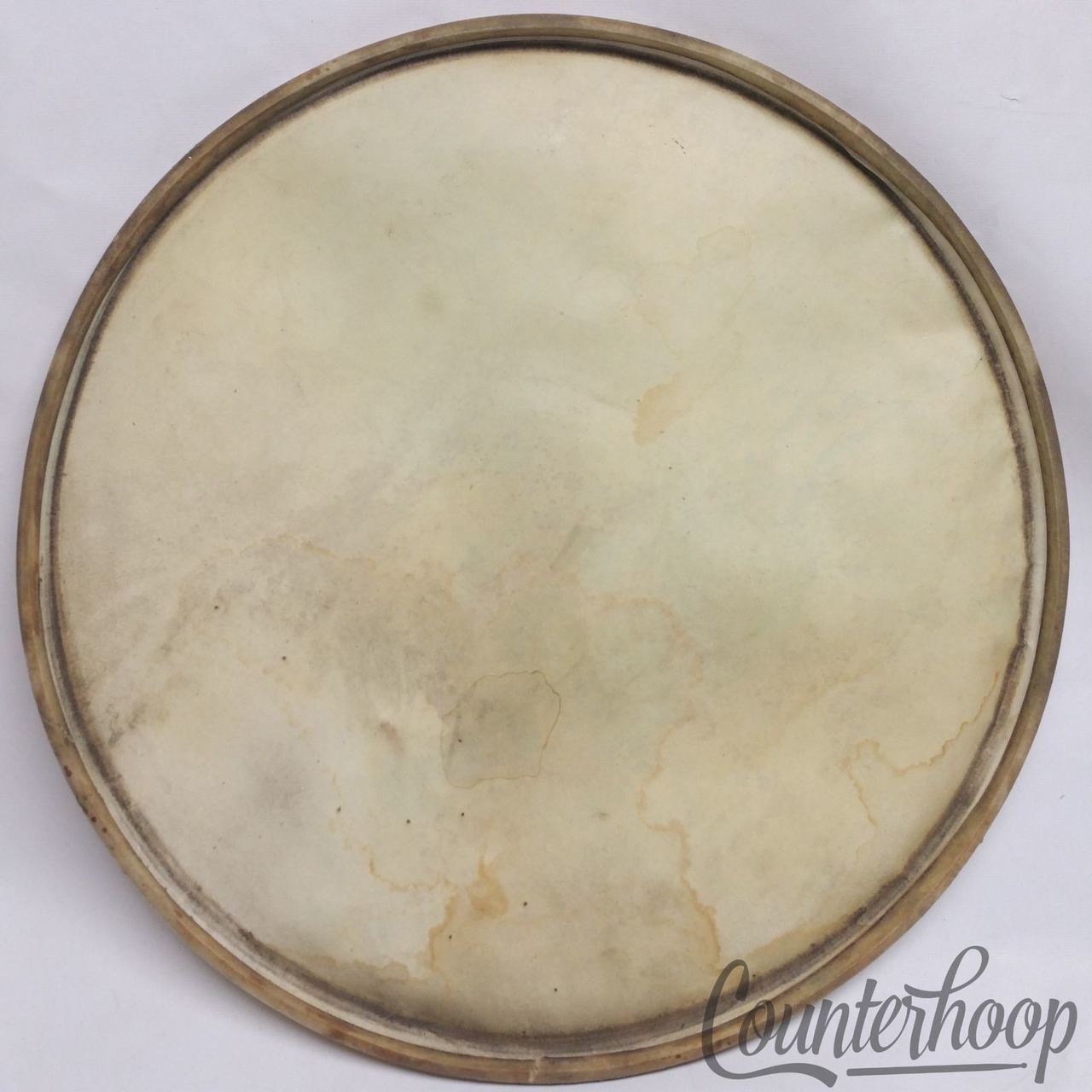 Leedy 18" Calf Skin Bass/Floor Tom Drum Batter Head Superior Hardwhite Vintage* — main photograph