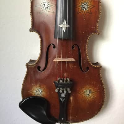 Early 1900's Vintage Gypsy Violin with Beautiful Inlay Detail image 4