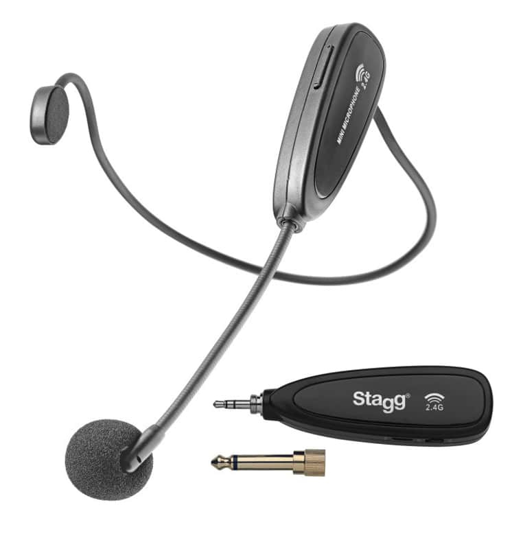 STAGG 2.4 GHZ Wireless Headset Microphone Set (with Transmitter And Receiver) image 1