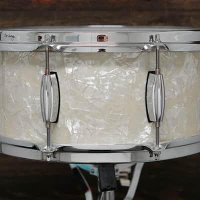 Doc Sweeney 6.5x14" Legend Series Walnut Snare Drum - White Marine Pearl image 6