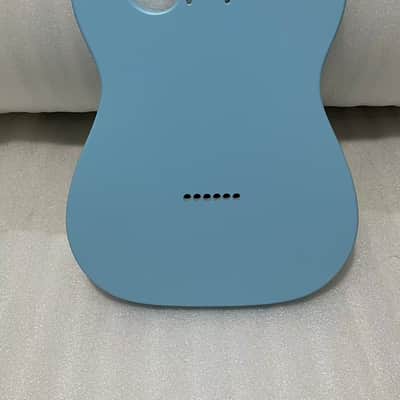 1 blue nitrocellulose lacquer alder wood Electric guitar body Matte finish tele body image 6