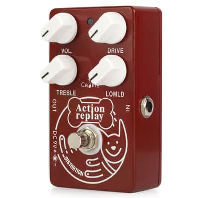 Caline CP-74 Red Action Replay Distortion Pedal True Bypass, FREE PICK + HOLDER+ FREE SHIP USA image 7