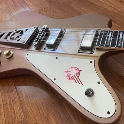 Washburn Rare USA Custom Shop Paul Stanley Starfire Time Traveller Aged Relic Golden Mist LTD w/Case image 5