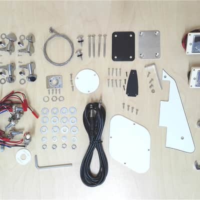 E238DIYPBDIY Solid Body Electric Guitar DIY Kit, No-Soldering, Flame Maple Veneer image 2