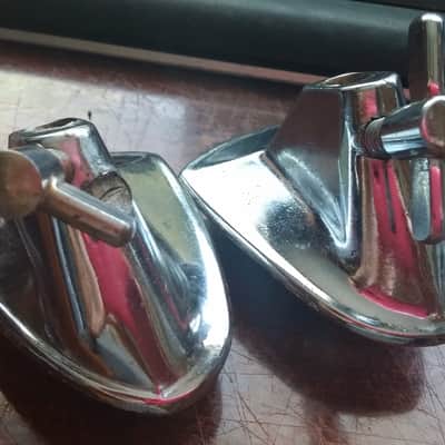 Tama Vintage TRAK Drums MIRROR IMAGE PAIR  Bass Drum SPUR MOUNTS Tama Made Japan RARE PARTS  80s image 2